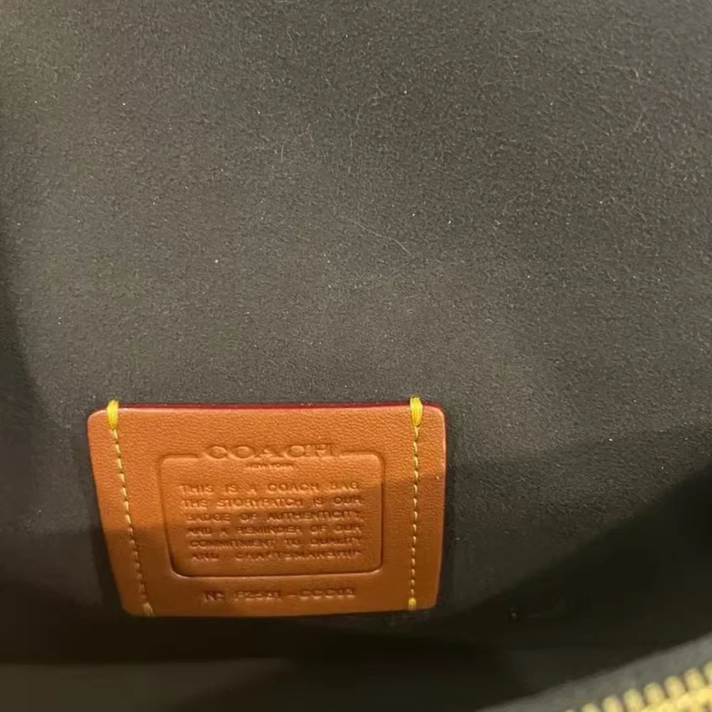 Coach Brown and Black Leopard Shoulder Bag with Gold 'C' - Picture 6 of 6